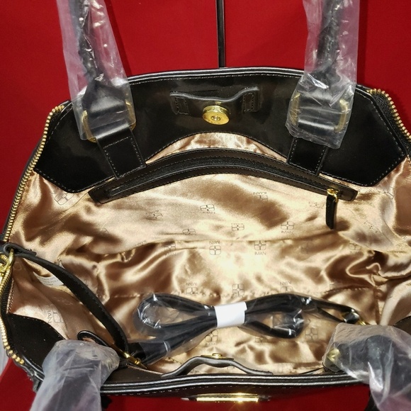 IMAN Genuine Leather Fringe Satchel - Picture 5 of 7